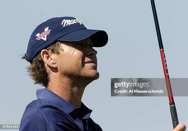 Lee Janzen tees off at the Pro Am at the Honda Classic, March 10 Palm Beach Gardens, Florida.