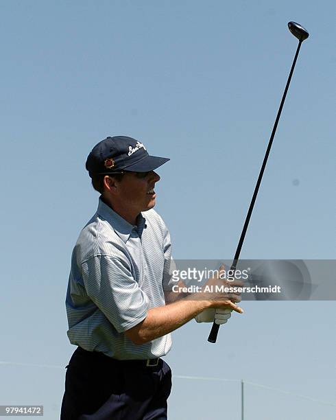Justin Leonard tees off during the Pro Am at the Honda Classic, March 10 Palm Beach Gardens, Florida. Leonard is the defending tournament champion.