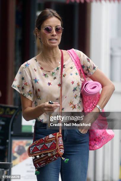 Melanie Sykes seen in Primrose Hill on June 20, 2018 in London, England.