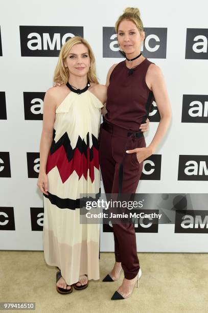 Rhea Seehorn and Jenna Elfman attend the AMC Summit at Public Hotel on June 20, 2018 in New York City.