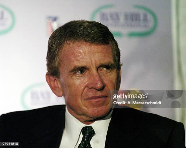 Tour commissioner Tim Finchem at a press conference at the Bay Hill Invitational, Orlando, Florida, March 17, 2004.