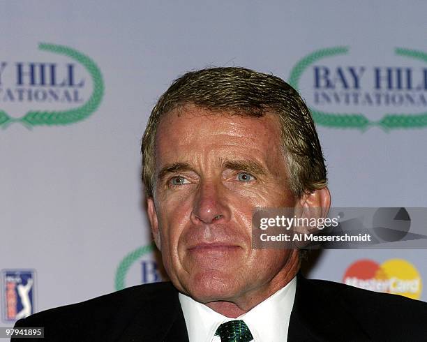 Tour commissioner Tim Finchem at a press conference at the Bay Hill Invitational, Orlando, Florida, March 17, 2004.