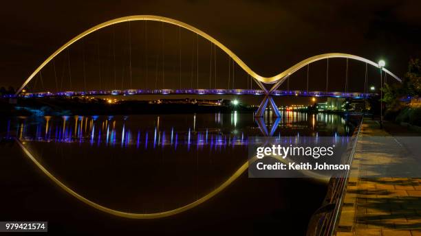 walking to infinity - stockton on tees stock-fotos und bilder