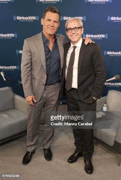 Actor Josh Brolin and Editorial Director of People & Entertainment Weekly Jess Cagle visit the SiriusXM Studios on June 20, 2018 in New York City.
