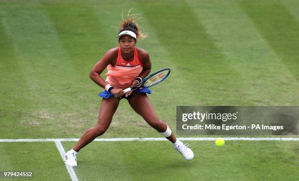 Japan's Naomi Osaka during day three of the Nature Valley Classic at Edgbaston Priory, Birmingham.