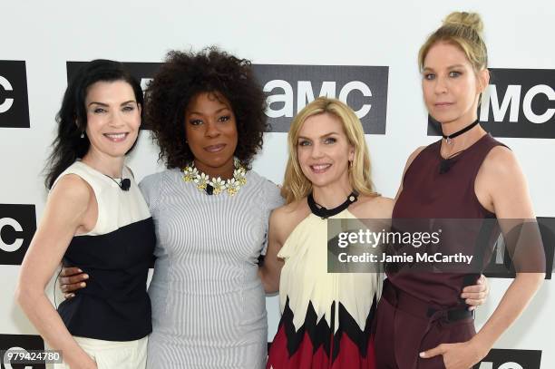 Julianna Margulies, Lorraine Touissant, Rhea Seehorn, and Jenna Elfman attend the AMC Summit at Public Hotel on June 20, 2018 in New York City.