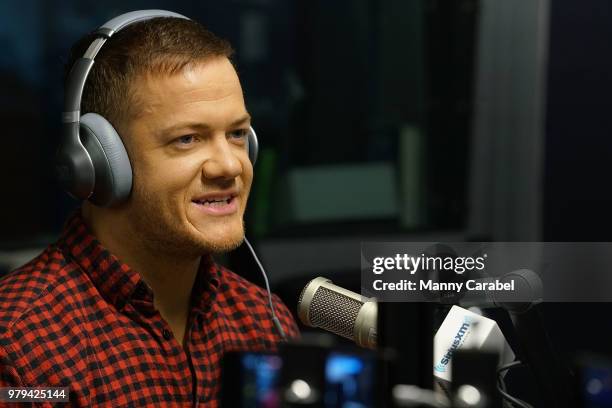 Dan Reynolds of Imagine Dragons visits the SiriusXM Studios on June 20, 2018 in New York City.