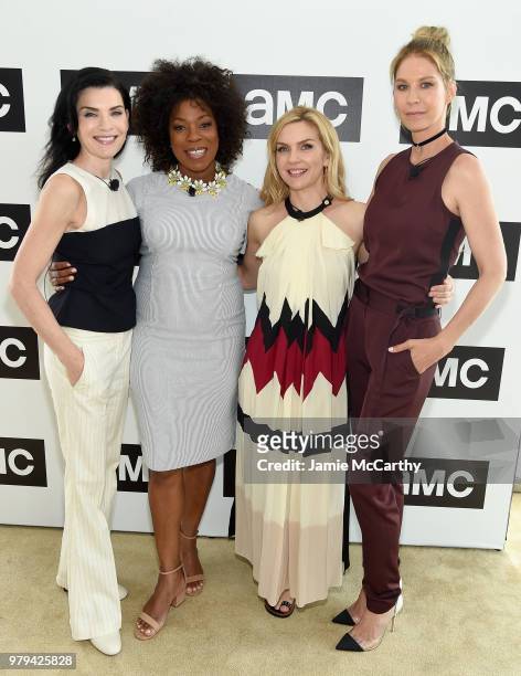 Julianna Margulies, Lorraine Touissant, Rhea Seehorn, and Jenna Elfman attend the AMC Summit at Public Hotel on June 20, 2018 in New York City.
