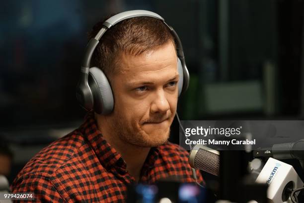 Dan Reynolds of Imagine Dragons visits the SiriusXM Studios on June 20, 2018 in New York City.