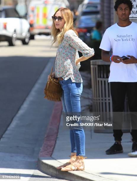 Vanessa Angel is seen on June 19, 2018 in Los Angeles, CA.
