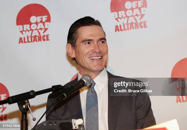 Best Solo Performance for the play "Harry Clarke" Billy Crudup accepts his award at the 2018 Off-Broadway Alliance Awards at Sardis on June 19, 2018...