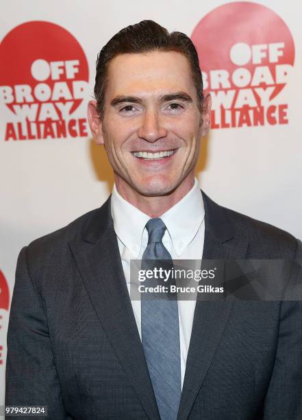 Best Solo Performance for the play "Harry Clarke" Billy Crudup poses at the 2018 Off-Broadway Alliance Awards at Sardis on June 19, 2018 in New York...
