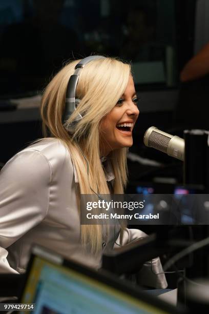 Singer and songwriter Bebe Rexha visits the SiriusXM Studios on June 20, 2018 in New York City.