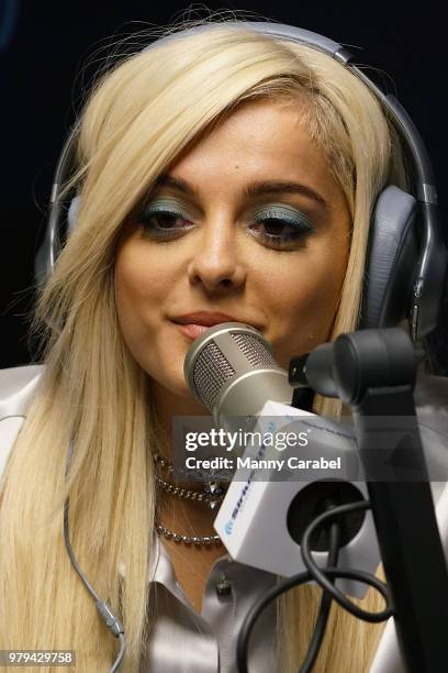 Singer and songwriter Bebe Rexha visits the SiriusXM Studios on June 20, 2018 in New York City.