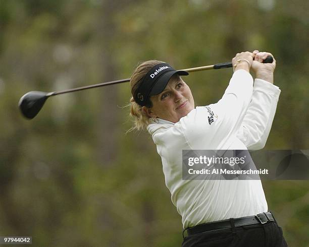 Lorie Kane tees off on the fourth tee during the third round at the LPGA Tournament of Champions, November 13, 2004 in Mobile, Alabama.