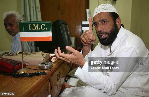 Maulana Tauqeer Raza Khan, the Sunni cleric at his office in Bareilly, Uttar Pradesh on March 19, 2010. Tauqeer Raza Khan is the national president...