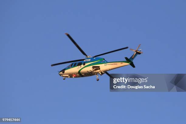 emergency helicopter providing air medical services - helicopter rotors stock pictures, royalty-free photos & images