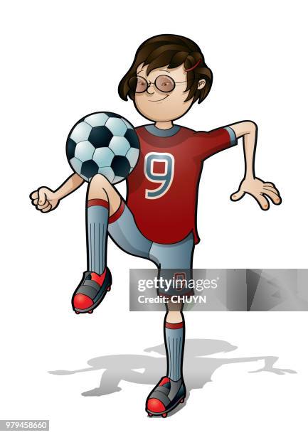 soccer hero - gym class stock illustrations