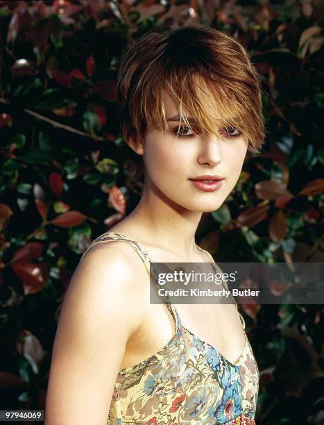 Actress Keira Knightley at a portrait session in 2004.