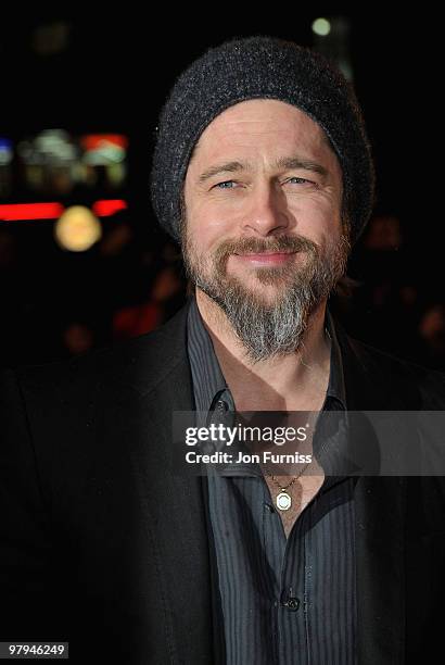 Producer Brad Pitt attends the 'Kick Ass' European film premiere at the Empire, Leicester Square on March 22, 2010 in London, England.