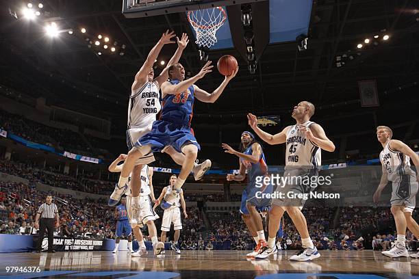 Playoffs: Florida Erik Murphy in action, shot vs BYU. Oklahoma City, OK 3/18/2010 CREDIT: Greg Nelson