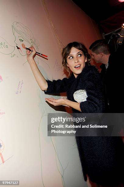 Alexa Chung attends 2009 Whitney Museum Gala Studio Party at The Whitney Museum of American Art on October 19, 2009 in New York City.