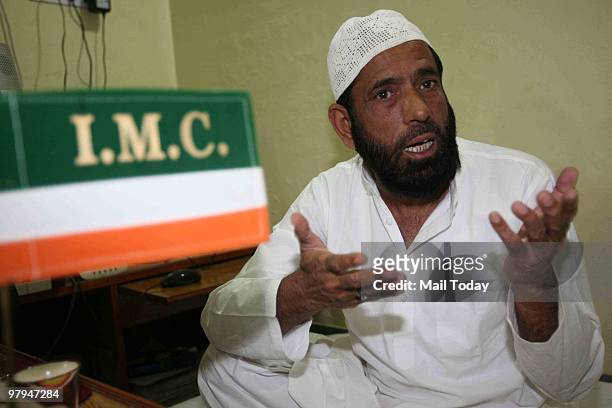 Maulana Tauqeer Raza Khan, the Sunni cleric at his office in Bareilly, Uttar Pradesh on March 19, 2010. Tauqeer Raza Khan is the national president...
