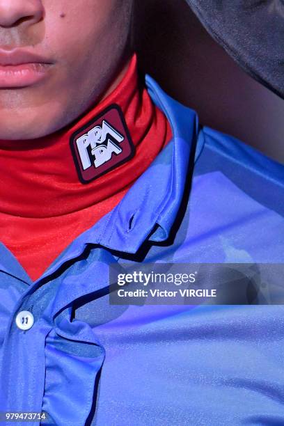 Model walks the runway at the Prada fashion show during Milan Men's Fashion Week Spring/Summer 2019 on June 17, 2018 in Milan, Italy.