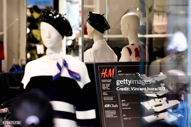 Opening of the Swedish brand H&M La Fayette flagship store on June 20, 2018 in Paris, France. This sales space of 5000m2, spread over six floors,...