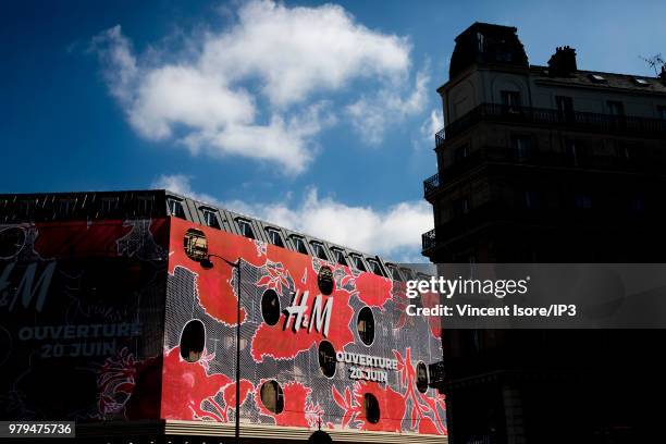 Opening of the Swedish brand H&M La Fayette flagship store on June 20, 2018 in Paris, France. This sales space of 5000m2, spread over six floors,...