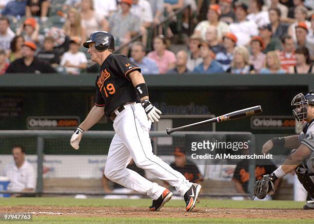 Baltimore Orioles first baseman Jeff Conine against the Chicago White Sox July 28, 2006 in Baltimore, Maryland. The Sox won 6 - 4 on a ninth inning...