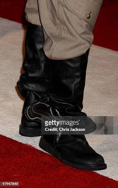 Boots worn by Jonathan Ross, attending the 'Kick Ass' Premiere at the Empire Leicester Square on March 22, 2010 in London, England.