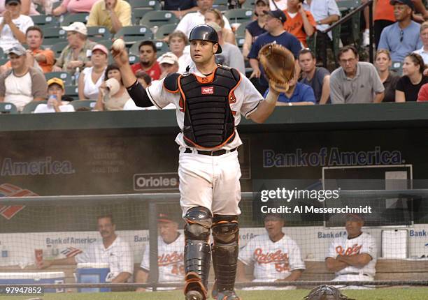 Baltimore Orioles catcher Ramon Hernandez during play against the Chicago White Sox July 29, 2006 in Baltimore.