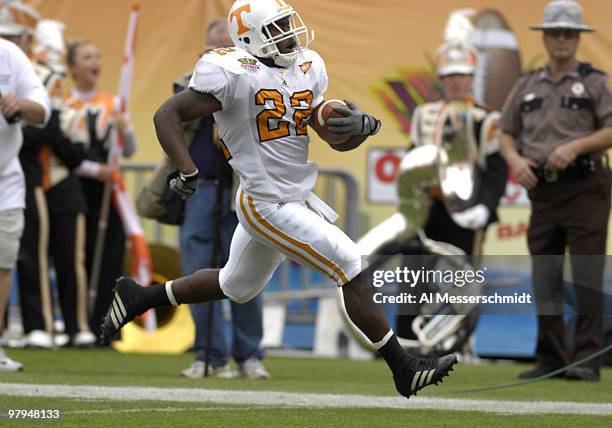 Tennessee tailback LeMarcus Coker rushes upfield against Penn State in the Outback Bowl Jan. 1, 2007 in Tampa.