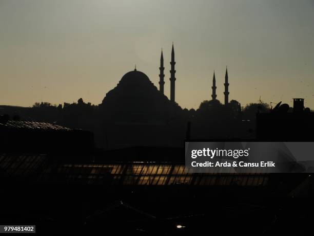 istanbul - galata - suleymaniye mosque - suleymaniye stock-fotos und bilder