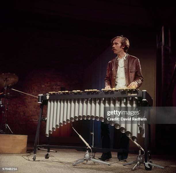 American vibraphonist Gary Burton performs on the BBC television show 'Jazz at the Maltings' on March 13, 1969.