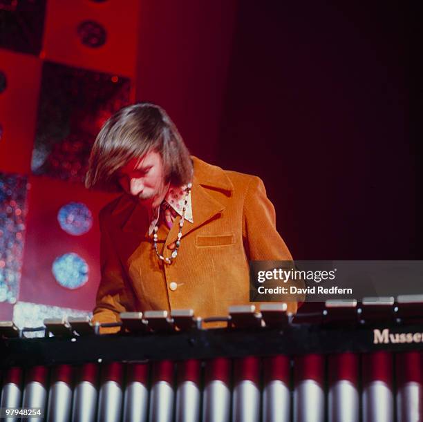 American jazz vibraphonist Gary Burton performs on stage at the Hammersmith Odeon in London, England circa 1967.