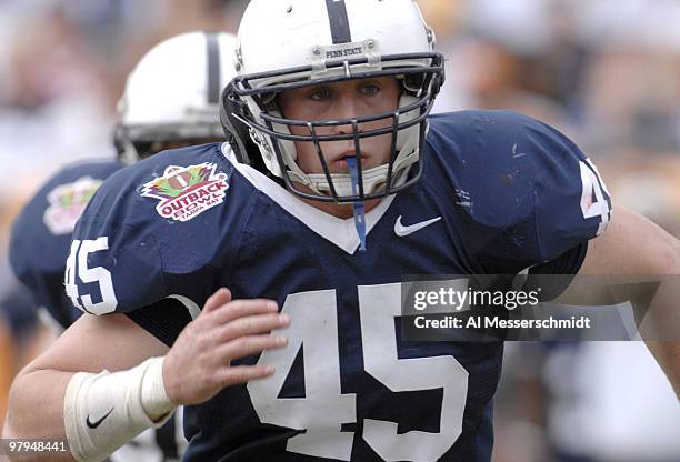 Penn State linebacker Sean Lee during the 2007 Outback Bowl between Penn State and Tennessee at Raymond James Stadium in Tampa, Florida on January 1,...