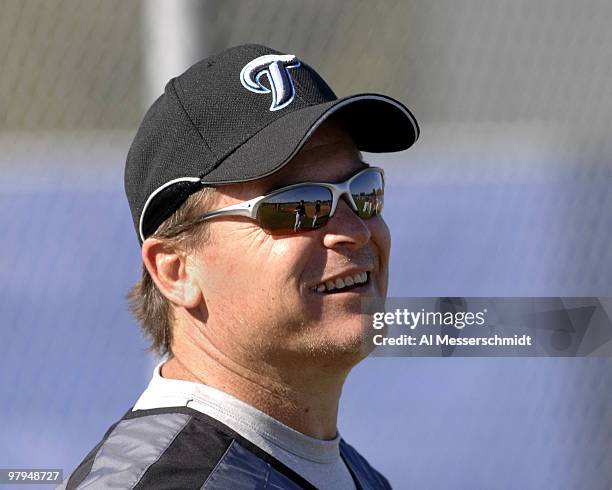Manager John Gibbons during a Toronto Blue Jays spring training practice at Cecil P. Englebert Complex in Dunedin, Florida on February 22, 2007.