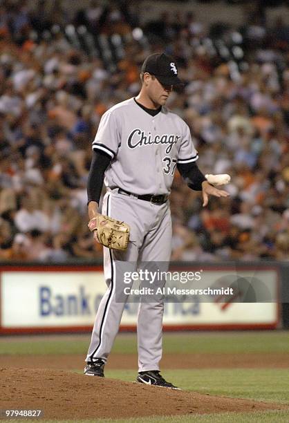 Chicago White Sox Matt Thornton pitches in relief against the Baltimore Orioles July 28, 2006 in Baltimore, Maryland. The Sox won 6 - 4 on a ninth...