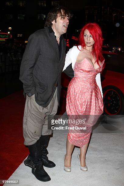 Screenwriter Jane Goldman and Jonathan Ross attend the European Film Premiere of 'Kick Ass' at Empire Leicester Square on March 22, 2010 in London,...