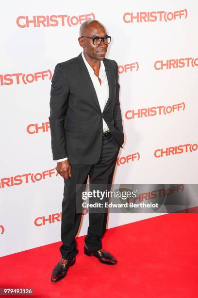 Actor Lucien Jean-Baptiste attends the Christ Paris Premiere photocall, at UGC Cine Cite Bercy on June 18, 2018 in Paris, France.