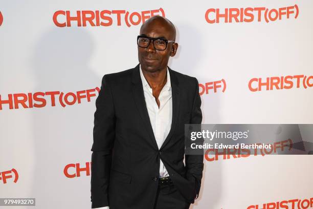 Actor Lucien Jean-Baptiste attends the Christ Paris Premiere photocall, at UGC Cine Cite Bercy on June 18, 2018 in Paris, France.
