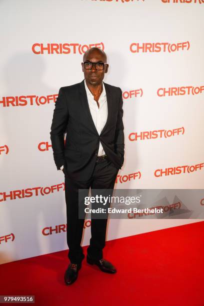 Actor Lucien Jean-Baptiste attends the Christ Paris Premiere photocall, at UGC Cine Cite Bercy on June 18, 2018 in Paris, France.