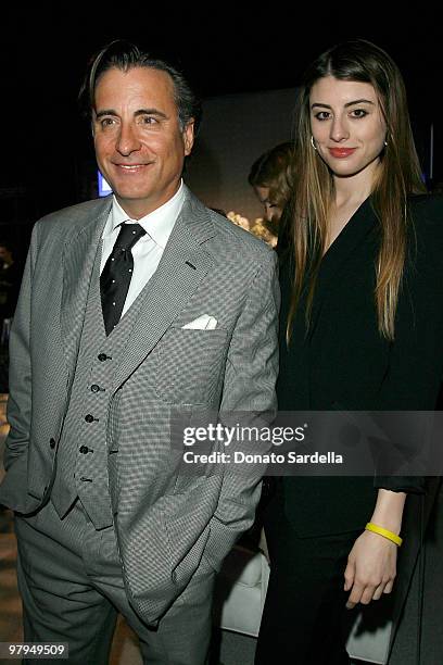 Actor Andy Garcia and Dominik Garcia-Lorido attend the ELLE Green Room at the 25th Film Independent Spirit Awards held at Nokia Theatre L.A. Live on...