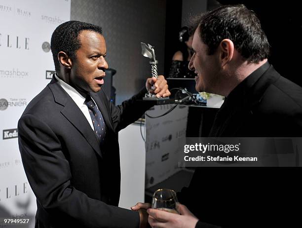 Screenwriter Geoffrey Fletcher and actor Richard Kind attend the ELLE Green Room at the 25th Film Independent Spirit Awards held at Nokia Theatre...