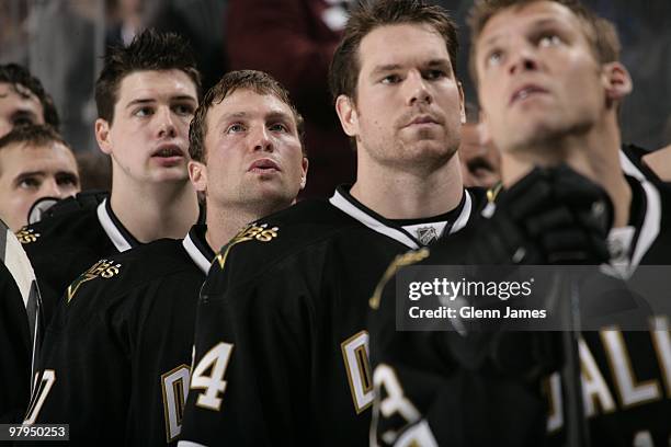 The Dallas Stars, led by captain Brenden Morrow get set to square off against the Ottawa Senators on March 20, 2010 at the American Airlines Center...