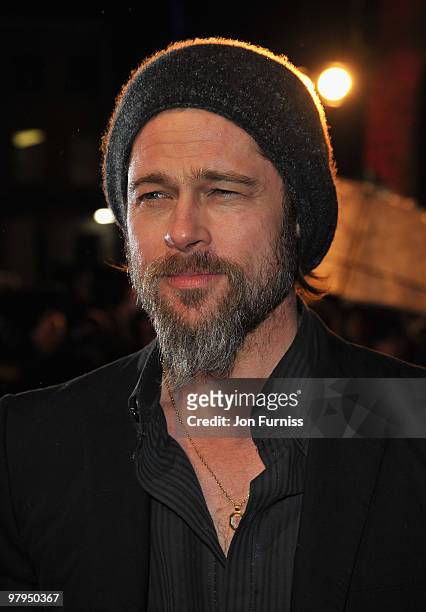 Producer Brad Pitt attends the 'Kick Ass' European film premiere at the Empire, Leicester Square on March 22, 2010 in London, England.