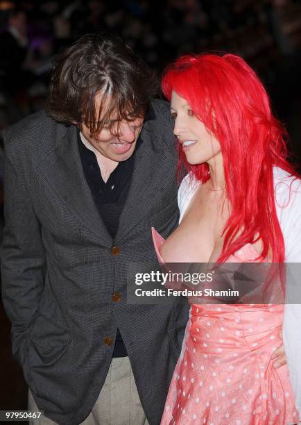 Jonathon Ross and Jane Goldman attend the UK Film Premiere of 'Kick Ass' at Empire Leicester Square on March 22, 2010 in London, England.