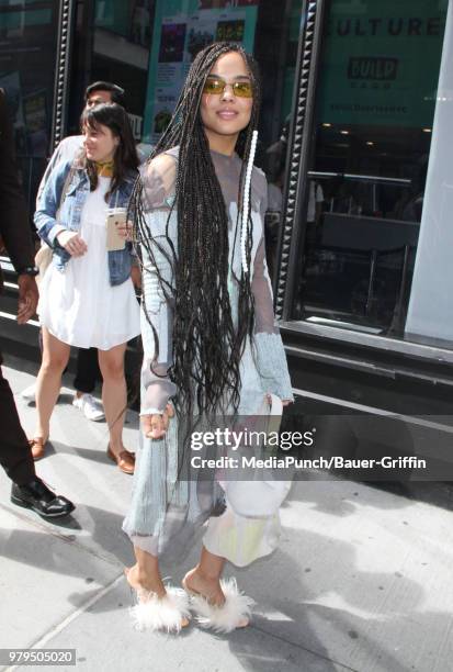 Tessa Thompson is seen on June 20, 2018 in New York City.